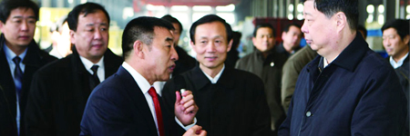 山东省委书记、省人大常委会主任姜异康等领导来景津视察